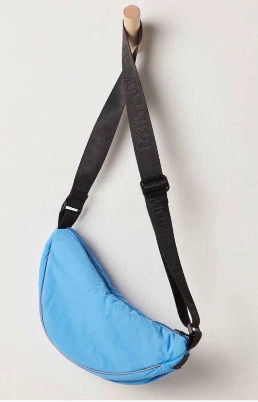 Free People Movement NEW Bulls Eye Sling Bag in Denim Blue